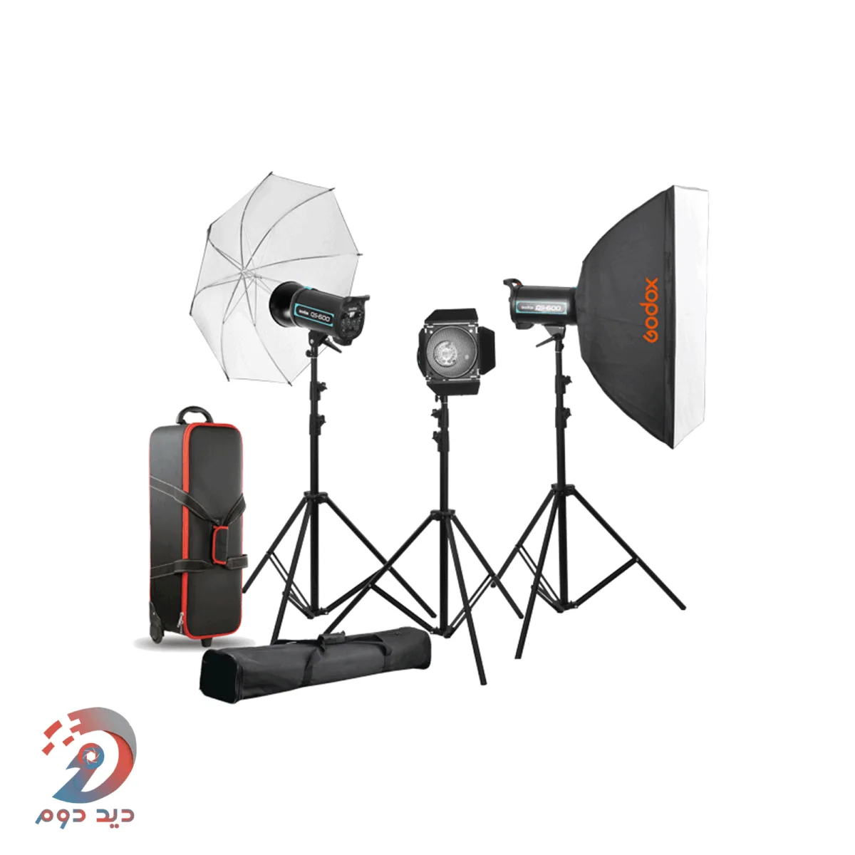 کیت فلاش استودیویی Godox Falsh Studio QS-400 II 3 کیت فلاش