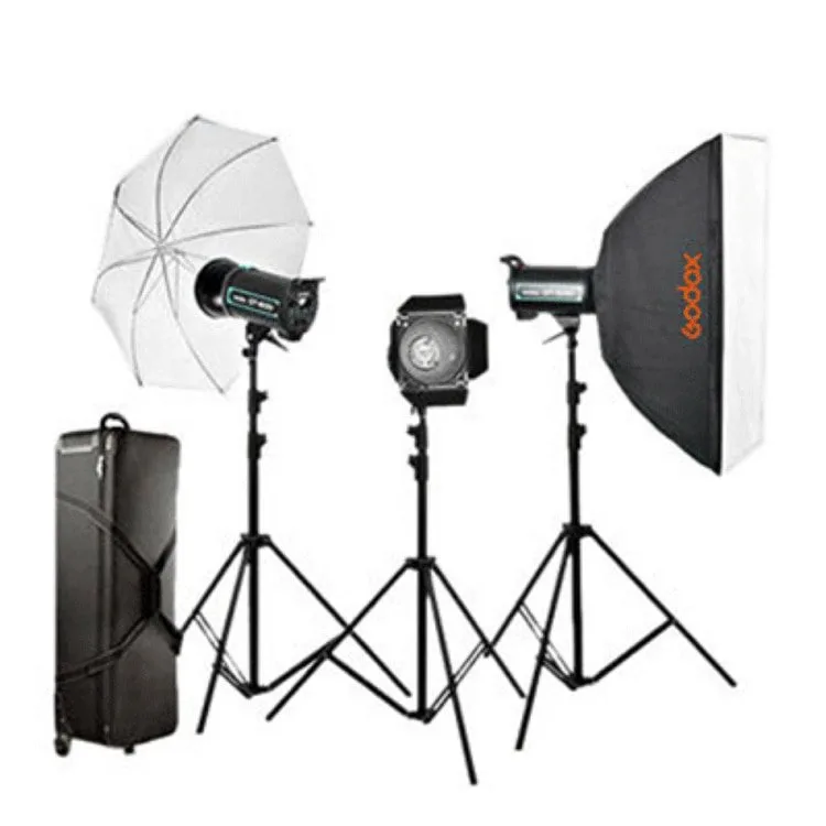 کیت فلاش استودیویی گودکس Godox Falsh Studio QS-300 II 3 کیت فلاش