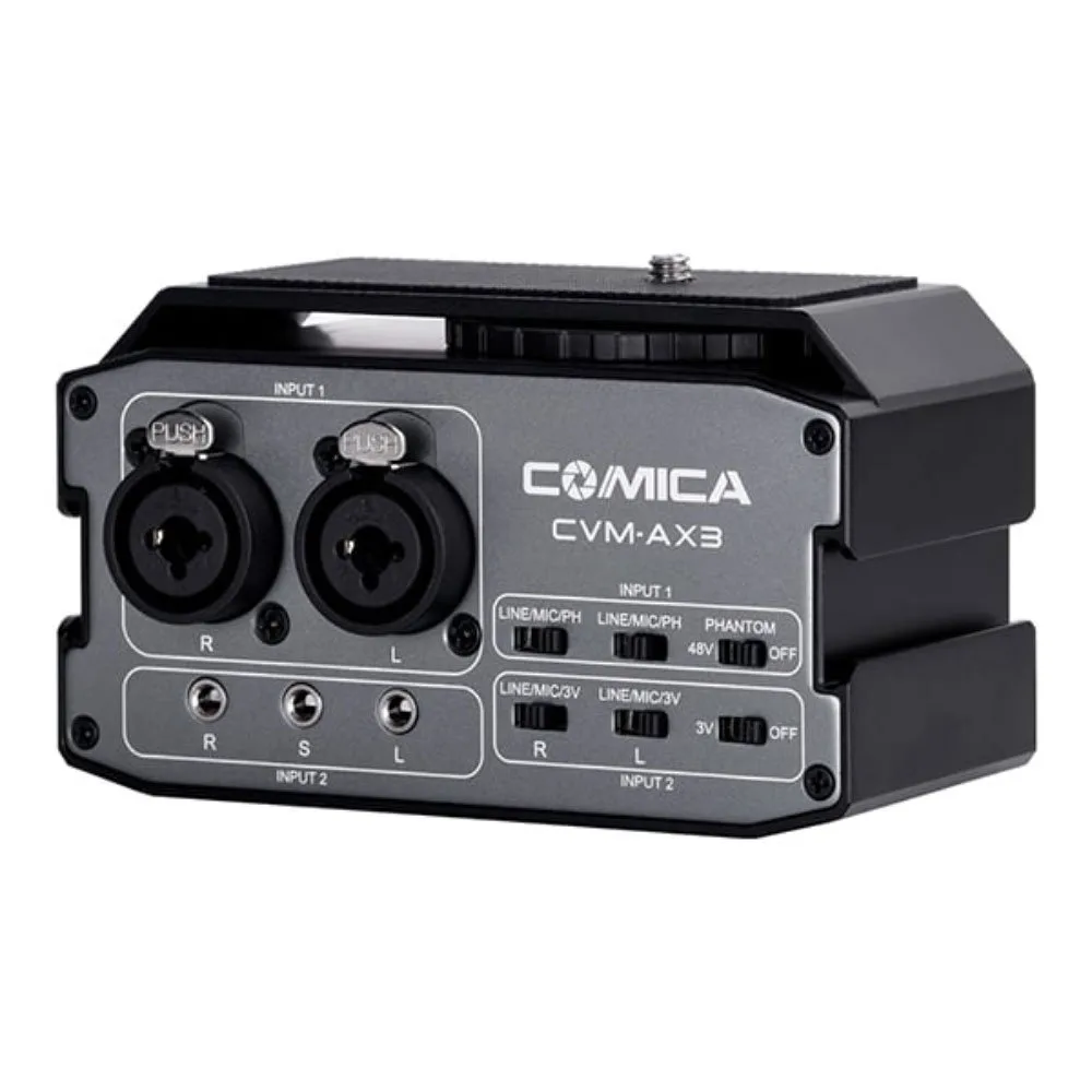 میکسر صدای دوکاناله برای دوربین های DSLR کامیکا Comica CVM-AX3 3 میکسر صدا