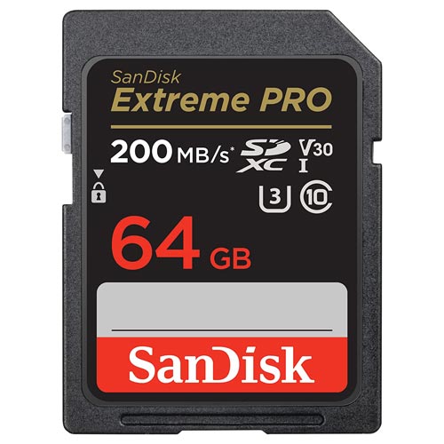 کارت حافظه سنديسک SanDisk 64GB Extreme PRO SDHC Card 200MB/s Class 10 U3 V30