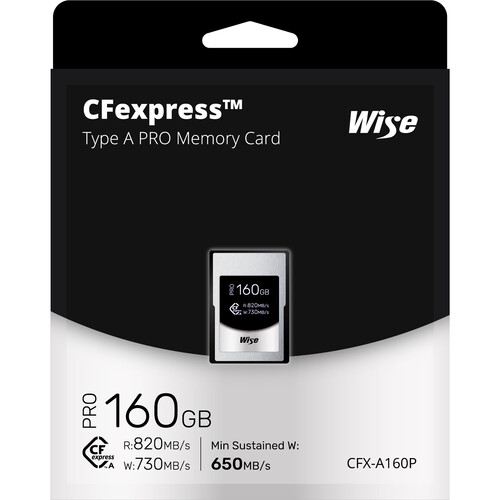 کارت حافظه ۱۶۰ گیگ Wise Advanced 160GB CFX-A Pro Series CFexpress Type A Memory Card