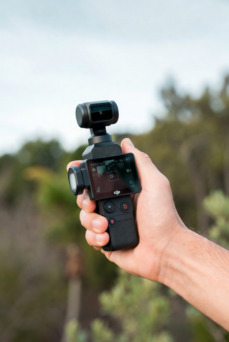 استفاده از اسمو پاکت ۴ کمبو DJI Osmo Pocket 4 Creator Combo برای ولاگینگ در فضای باز