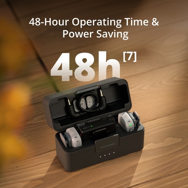 کیس شارژ میکروفون بی‌سیم DJI Mic Mini 2 با قابلیت ۴۸ ساعت کارکرد باتری